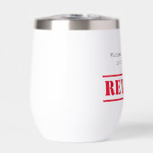 正式退職したに、名前をカスタムするギフト赤 (正面)