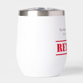 正式退職したに、名前をカスタムするギフト赤