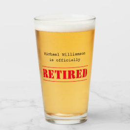 正式退職したに、名前をカスタムするギフト赤 タンブラーグラス