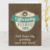 正式退職した、100%ヴィンテージ退職 カード (黄色い花)