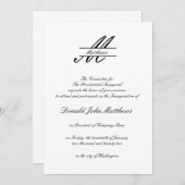 正式 シンプル - 開会招待状 招待状 (正面/裏面)