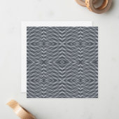 正弦波パルス信号モダン抽象芸術デザイン ノートカード (正面/裏面インサイチュ)