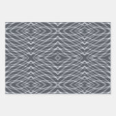 正弦波パルス信号モダン抽象芸術デザイン ラッピングペーパーシート (正面3)