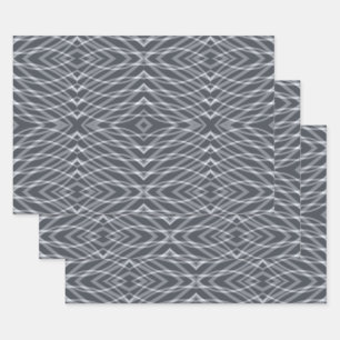 正弦波パルス信号モダン抽象芸術デザイン ラッピングペーパーシート