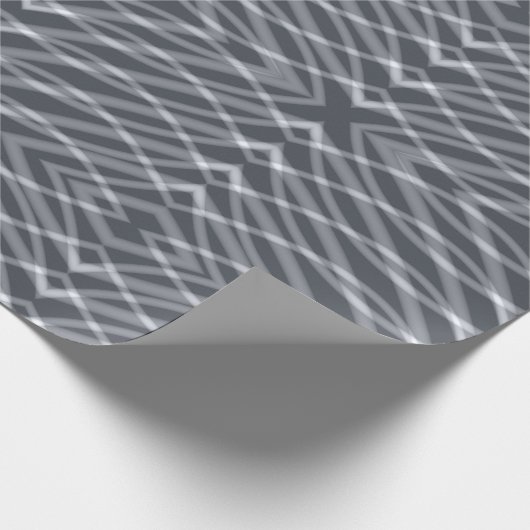 正弦波パルス信号モダン抽象芸術デザイン ラッピングペーパー (角)