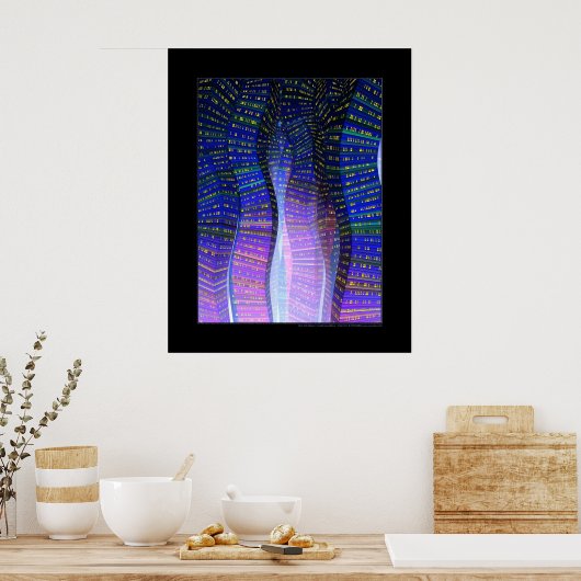 正弦(青) ポスター (キッチン)