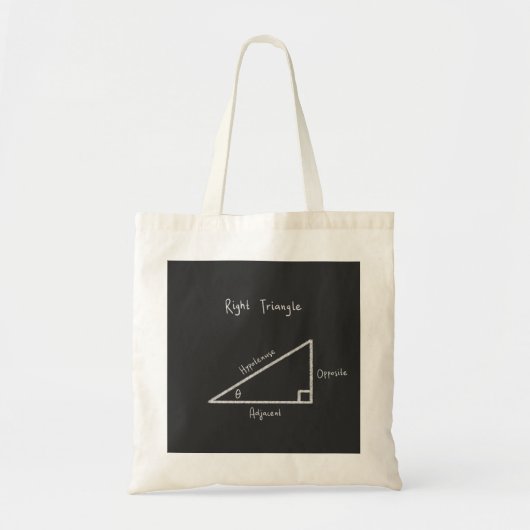 正弦(Sine Cosine)接線直角三角形(Right Trigonometry) トートバッグ (正面)