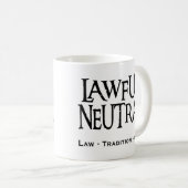 "正当なニュートラル" コーヒーマグカップ (正面右)