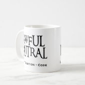 "正当なニュートラル" コーヒーマグカップ (正面左)