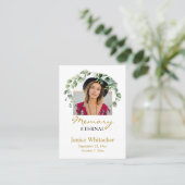 正教キリスト教写真葬儀祈祷カード プレイスカード (スタンド正面)