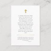 正教キリスト教写真葬儀祈祷カード プレイスカード (裏面)