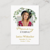 正教キリスト教写真葬儀祈祷カード プレイスカード (正面)