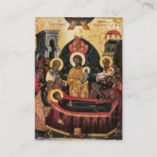 正教キリスト教葬儀アイコン祈祷カード プレイスカード (正面)