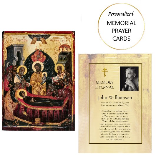 正教キリスト教葬儀アイコン祈祷カード プレイスカード