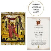 正教会のキリシタン結婚アイコン祈りの言葉カード プレイスカード