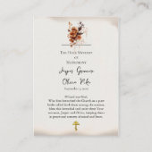 正教会のキリシタン結婚アイコン祈りの言葉カード プレイスカード (裏面)