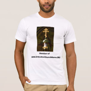 正教会キリスト教三バークロス Tシャツ