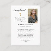 正教会キリスト教写真記念祈りの言葉カード プレイスカード (裏面)