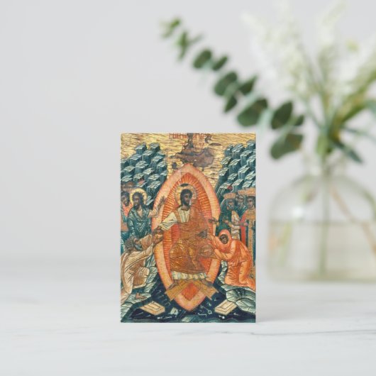 正教会キリスト教写真記念祈りの言葉カード プレイスカード (スタンド正面)