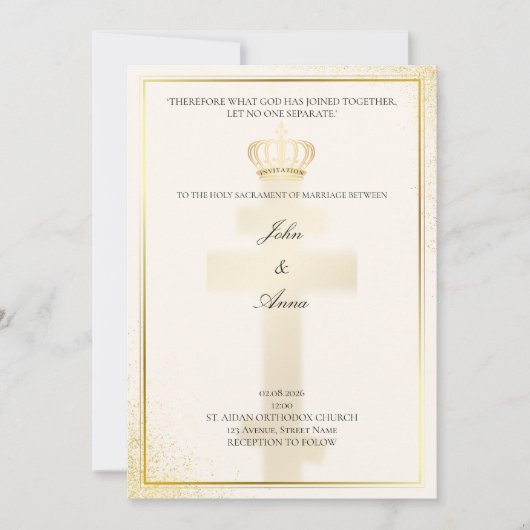 正教式結婚式招待状 招待状 (正面)