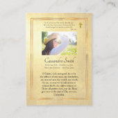 正教 キリスト教 葬儀 祈祷 アイコン カード (裏面)