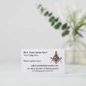 正方形およびコンパスを個人化して下さい 名刺 (スタンド正面)