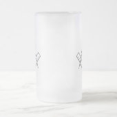 正方形およびコンパスビールガラス フロストグラスビールジョッキ (中央)