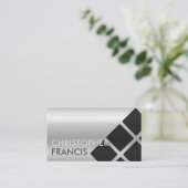 正方形が付いている銀製の反射勾配カード 名刺 (スタンド正面)