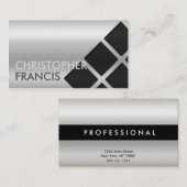 正方形が付いている銀製の反射勾配カード 名刺 (正面/裏面)