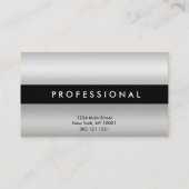 正方形が付いている銀製の反射勾配カード 名刺 (裏面)