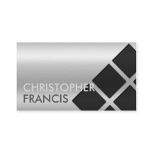 正方形が付いている銀製の反射勾配カード