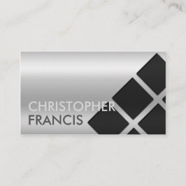 正方形が付いている銀製の反射勾配カード 名刺