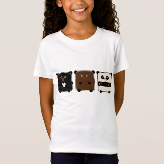 正方形くま Tシャツ (正面)