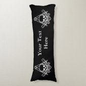 正方形とコンパス、インセットスカル ボディピロー (正面縦)