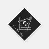 正方形とコンパス（インセットGあり） スタンダードカクテルナプキン (角)