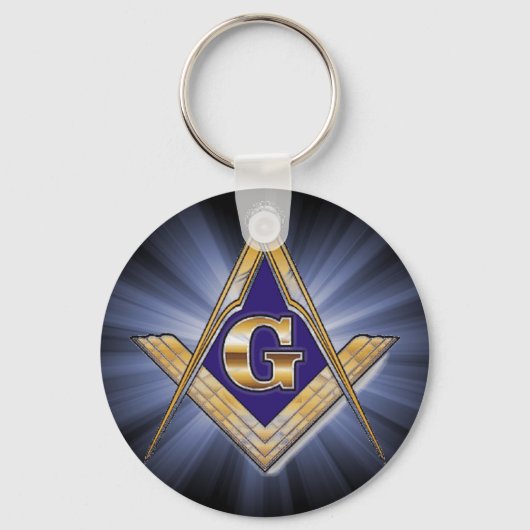 正方形とコンパス キーホルダー (正面)