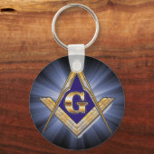 正方形とコンパス キーホルダー (正面)