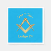 正方形とコンパス スタンダードカクテルナプキン (正面)