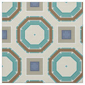 正方形と八角形の形状の幾何学的パターン ファブリック (見本)