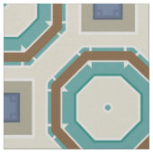 正方形と八角形の形状の幾何学的パターン ファブリック (クローズアップ)