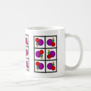 正方形と円の抽象芸術 コーヒーマグカップ