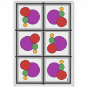 正方形と円の抽象芸術 シール (正面)