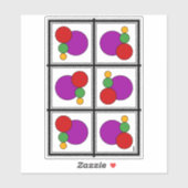 正方形と円の抽象芸術 シール (シート)