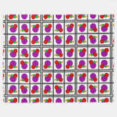 正方形と円の抽象芸術 フリースブランケット (正面(横))