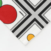 正方形と円の抽象芸術 フリースブランケット (角)