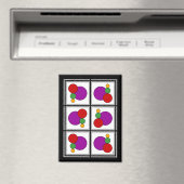 正方形と円の抽象芸術 マグネット (インサイチュ (食洗機))