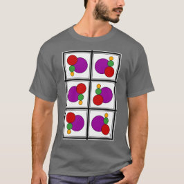 正方形と円の抽象芸術 Tシャツ