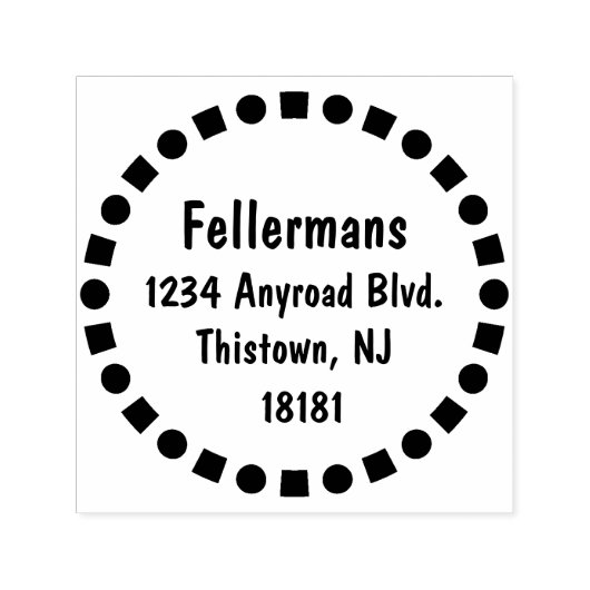 正方形と円 セルフインキングスタンプ (デザイン)