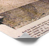 「正方形と静止」フラットアースマップ ポスター (角)