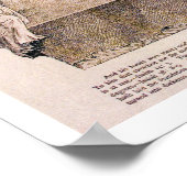 「正方形と静止」フラットアースマップ ポスター (角)